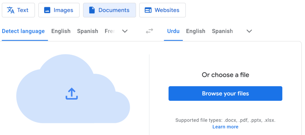 How to translate English book into urdu