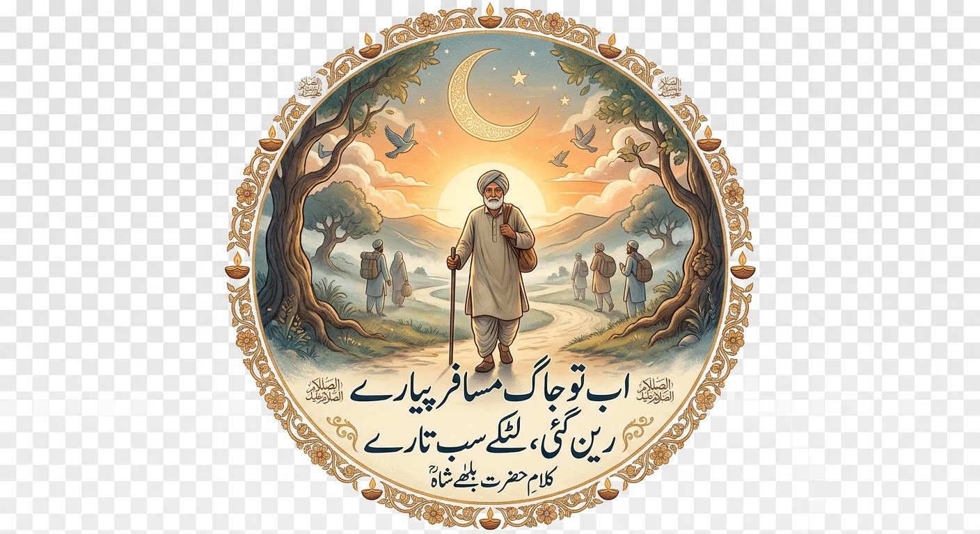 اب تو جاگ مسافر پیارے کلام بلھے شاہ (متن و تشریح) | Apna Adab