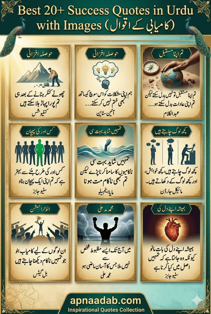 Best 20+ Success Quotes in Urdu with Images (کامیابی کے اقوال)