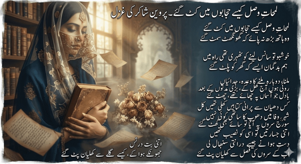 Parveen Shakir Famous Urdu Ghazal - Lamhat e Vasal kaise hijaboon mein kat gaye