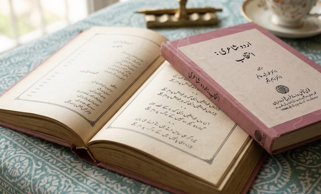 able of contents and chapters list page of Urdu Shayari Intikhab book